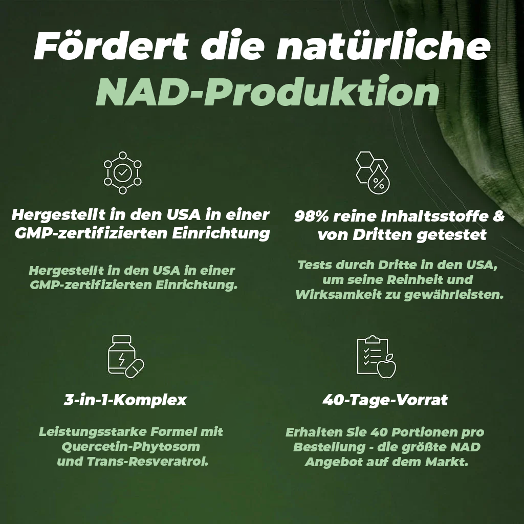 NAD+ Anti-Aging Ergänzungsmittel
