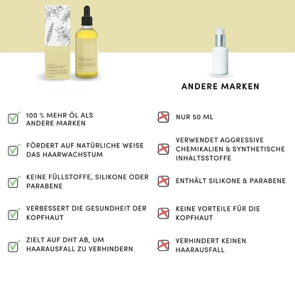 Vegan natürliches Haarwachstumsöl